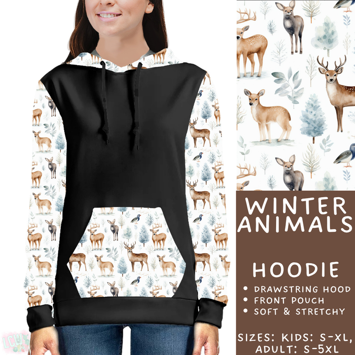 Batch #439 - Winter Watercolor 2 - Closes 10/30 - ETA mid Dec - Winter Animals Hoodie