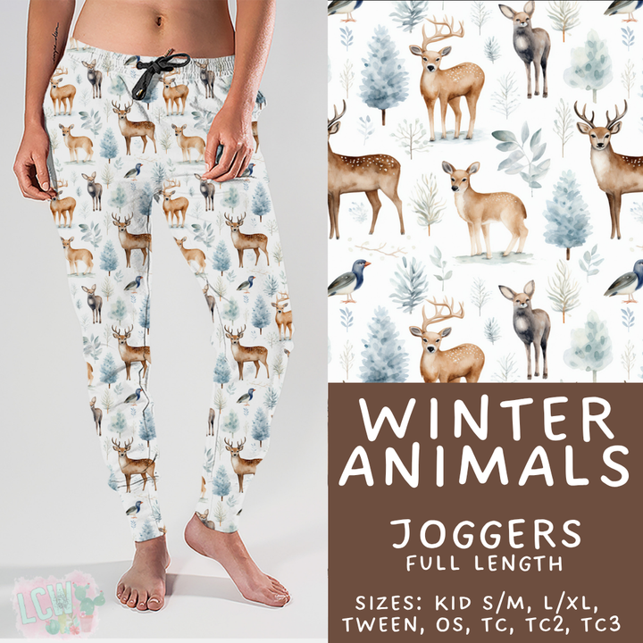 Batch #439 - Winter Watercolor 2 - Closes 10/30 - ETA mid Dec - Winter Animals Joggers