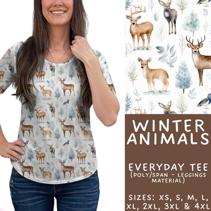Batch #439 - Winter Watercolor 2 - Closes 10/30 - ETA mid Dec - Winter Animals Everyday Tee