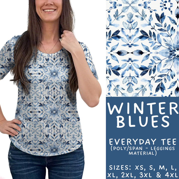 Batch #439 - Winter Watercolor 2 - Closes 10/30 - ETA mid Dec - Winter Blues Everyday Tee