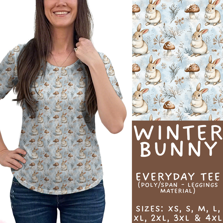 Batch #439 - Winter Watercolor 2 - Closes 10/30 - ETA mid Dec - Winter Bunny Everyday Tee
