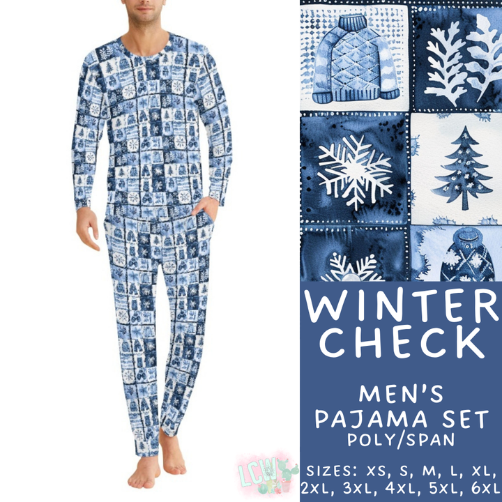 Batch #425 - Winter Family Pajamas - Closes 10/6 - ETA late Nov - Winter Check Men's Pajama Set
