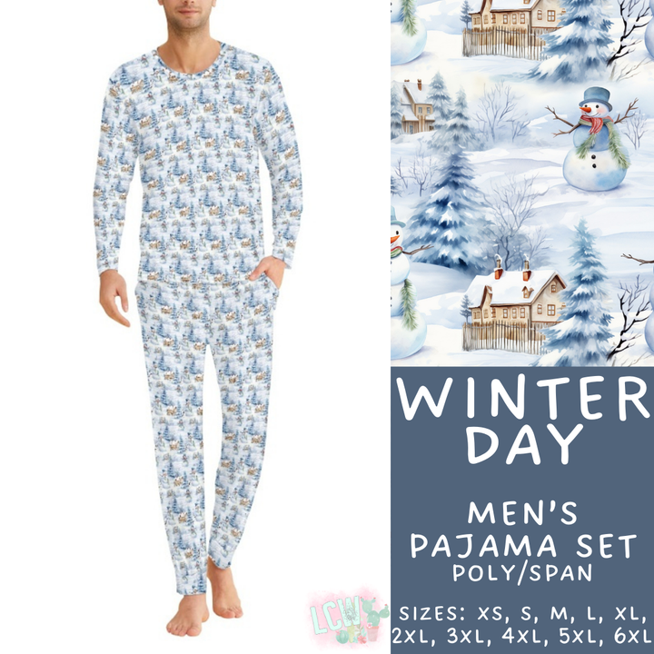 Batch #425 - Winter Family Pajamas - Closes 10/6 - ETA late Nov - Winter Day Men's Pajama Set