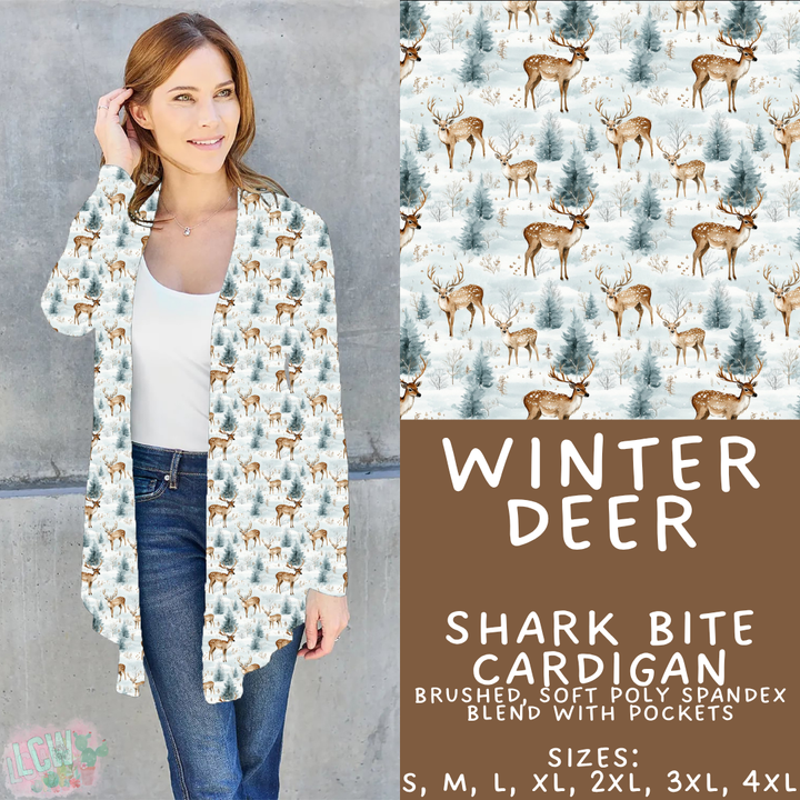 Batch #439 - Winter Watercolor 2 - Closes 10/30 - ETA mid Dec - Winter Deer Cardigan