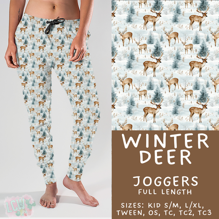Batch #439 - Winter Watercolor 2 - Closes 10/30 - ETA mid Dec - Winter Deer Joggers