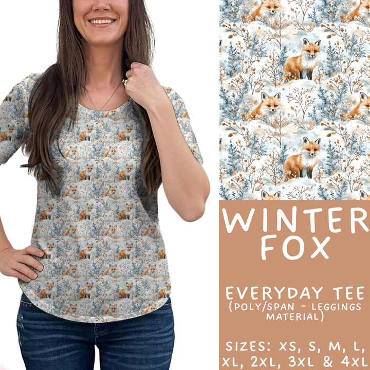 Batch #439 - Winter Watercolor 2 - Closes 10/30 - ETA mid Dec - Winter Fox Everyday Tee