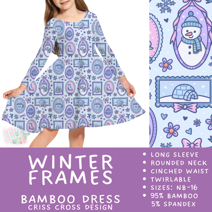 Batch #444 - Long Sleeve Bamboo Dress - Closes 11/7 - ETA late Dec - Winter Frames Long Sleeve Criss-Cross Bamboo Dress