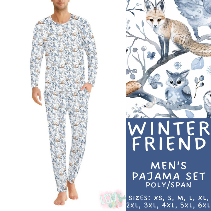 Batch #425 - Winter Family Pajamas - Closes 10/6 - ETA late Nov - Winter Friend Men's Pajama Set