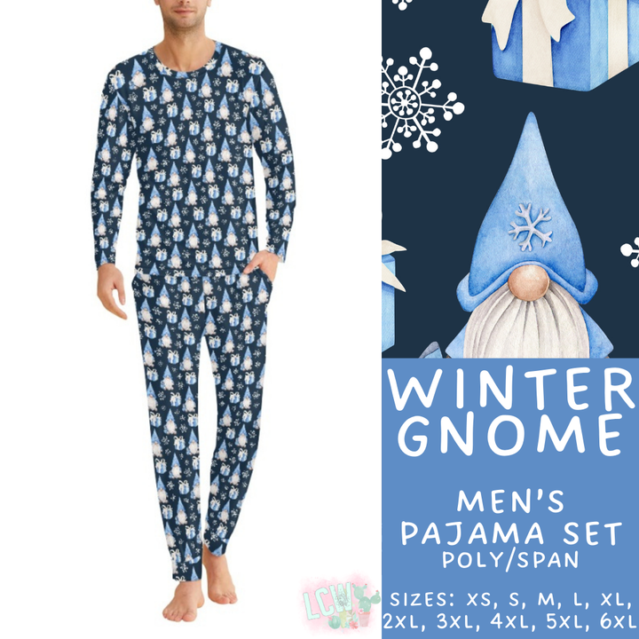 Batch #425 - Winter Family Pajamas - Closes 10/6 - ETA late Nov - Winter Gnome Men's Pajama Set