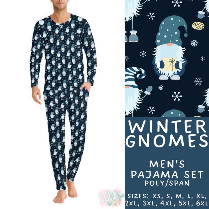 Batch #412 - Christmas Family Pajamas 2 - Closes 9/12 - ETA late October - Winter Gnomes Men's Pajama Set