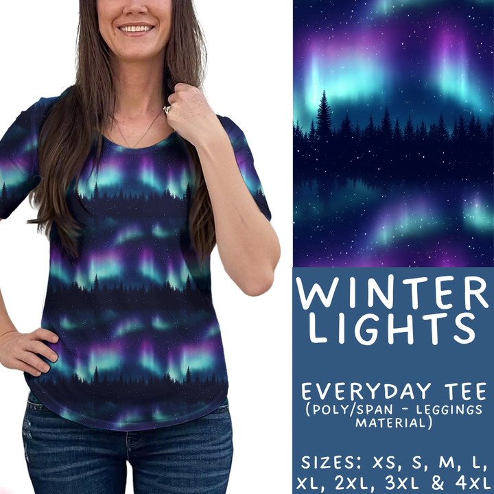 Batch #439 - Winter Watercolor 2 - Closes 10/30 - ETA mid Dec - Winter Lights Everyday Tee
