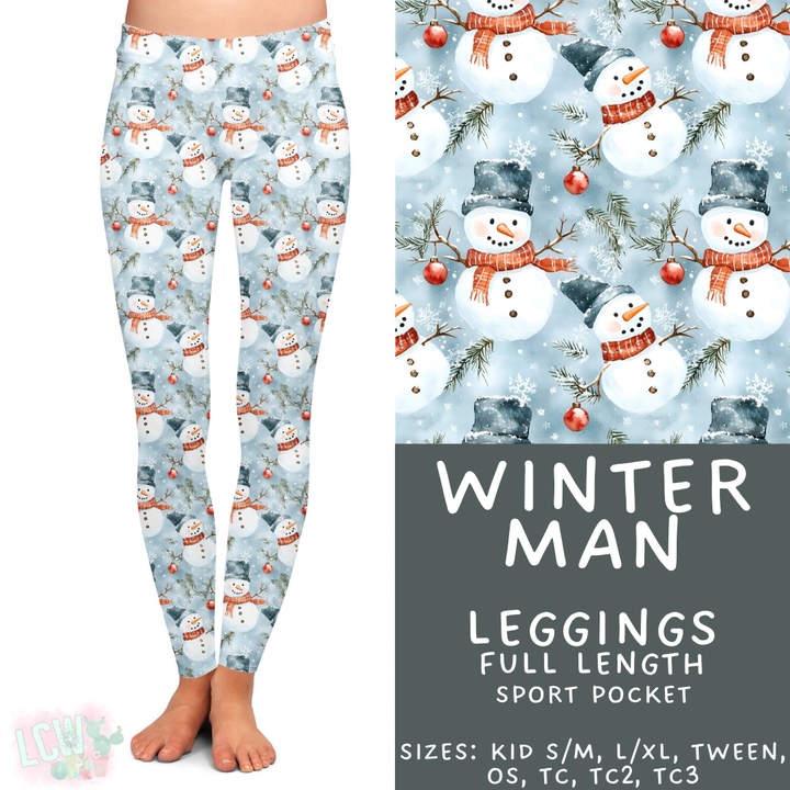 Batch #439 - Winter Watercolor 2 - Closes 10/30 - ETA mid Dec - Winter Man Full Length Leggings