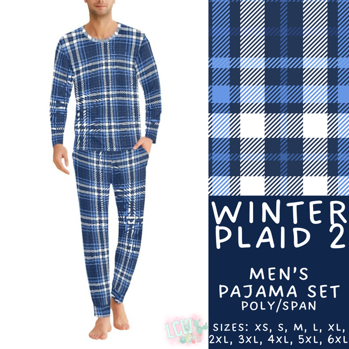 Batch #425 - Winter Family Pajamas - Closes 10/6 - ETA late Nov - Winter Plaid 2 Men's Pajama Set