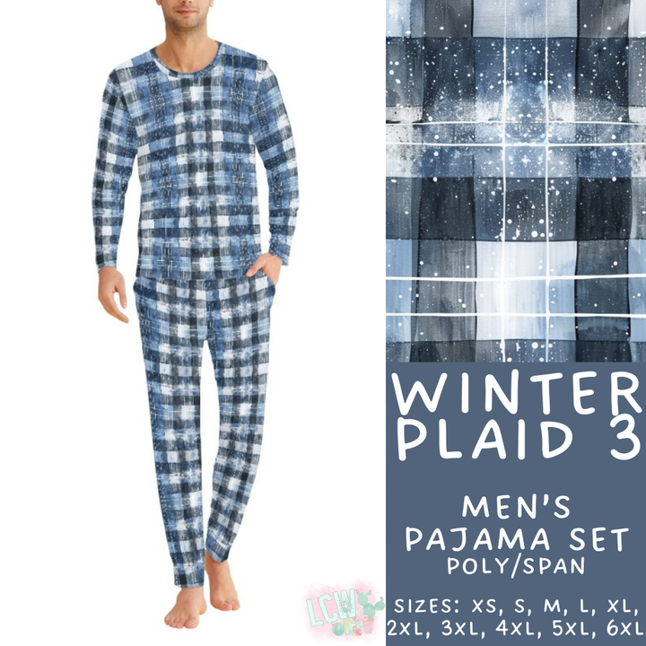 Batch #425 - Winter Family Pajamas - Closes 10/6 - ETA late Nov - Winter Plaid 3 Men's Pajama Set
