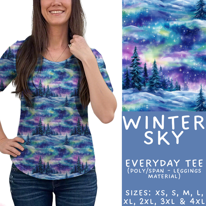 Batch #439 - Winter Watercolor 2 - Closes 10/30 - ETA mid Dec - Winter Sky Everyday Tee