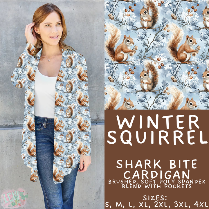 Batch #439 - Winter Watercolor 2 - Closes 10/30 - ETA mid Dec - Winter Squirrel Cardigan