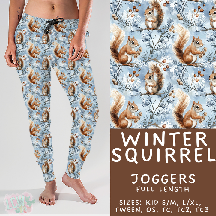 Batch #439 - Winter Watercolor 2 - Closes 10/30 - ETA mid Dec - Winter Squirrel Joggers