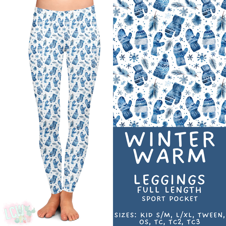 Batch #439 - Winter Watercolor 2 - Closes 10/30 - ETA mid Dec - Winter Warm Full Length Leggings