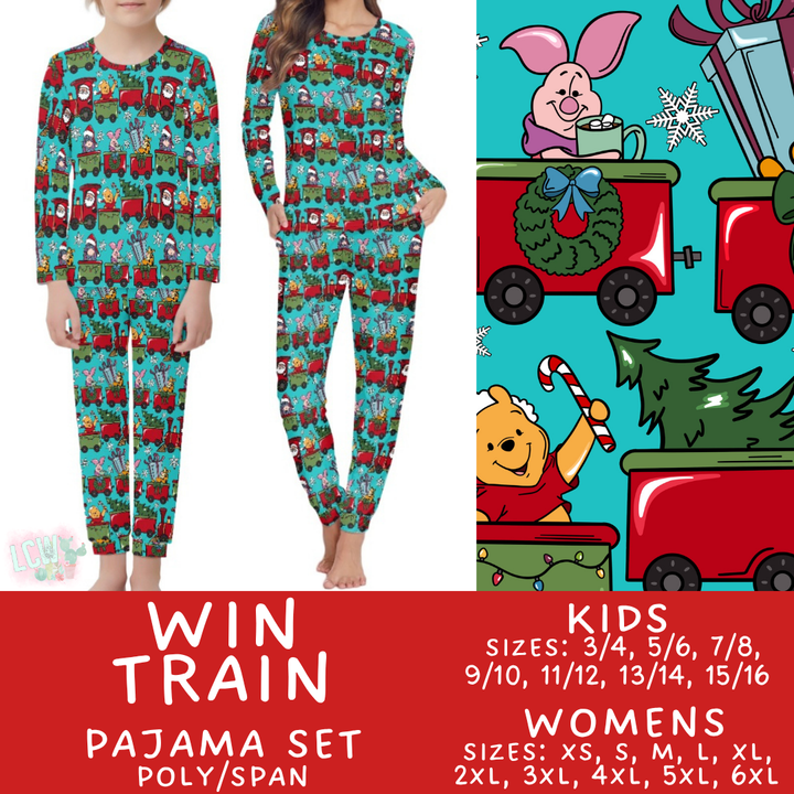 Batch #430 - Magical Christmas Family Pajamas - Closes 10/15 - ETA late Nov - Win Train Women's & Kid's Pajama Set