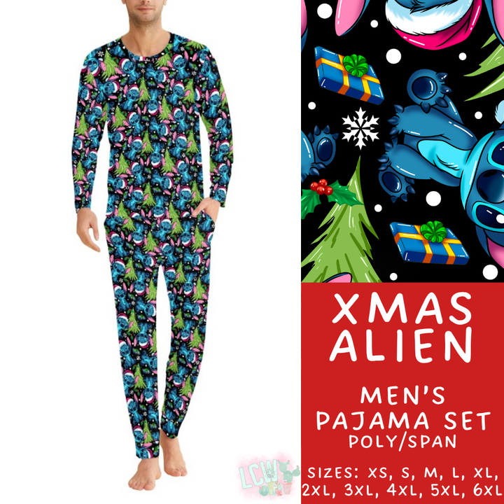 Batch #430 - Magical Christmas Family Pajamas - Closes 10/15 - ETA late Nov - Xmas Alien Men's Pajama Set