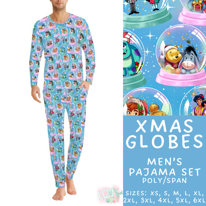 Batch #430 - Magical Christmas Family Pajamas - Closes 10/15 - ETA late Nov - Xmas Globes Men's Pajama Set
