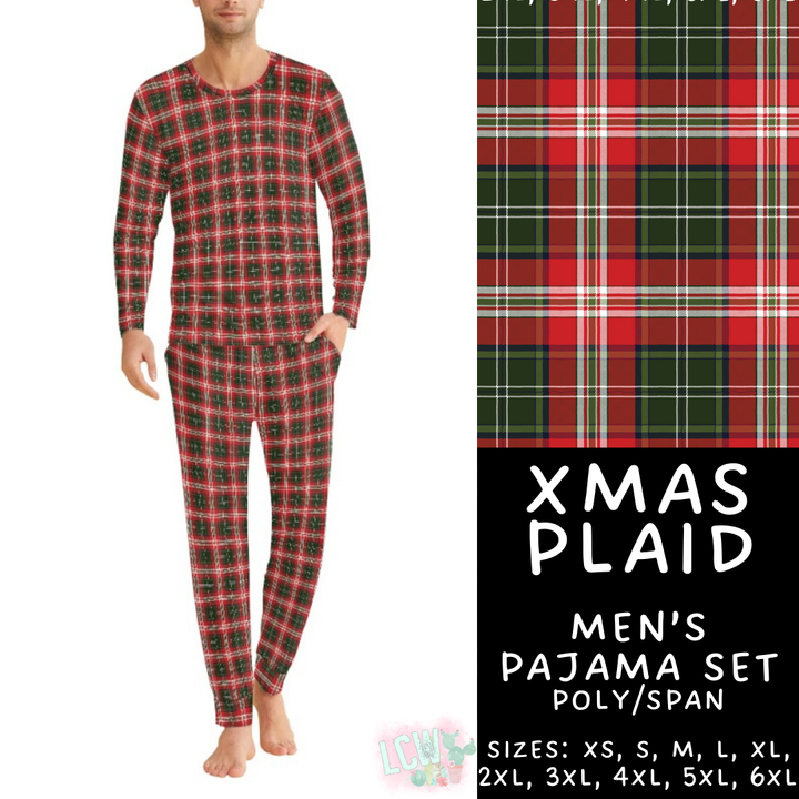 Batch #412 - Christmas Family Pajamas 2 - Closes 9/12 - ETA late October - Xmas Plaid Men's Pajama Set