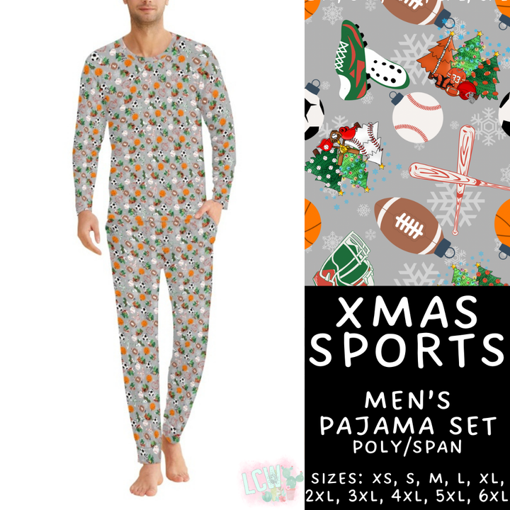 Batch #412 - Christmas Family Pajamas 2 - Closes 9/12 - ETA late October - Xmas Sports Men's Pajama Set