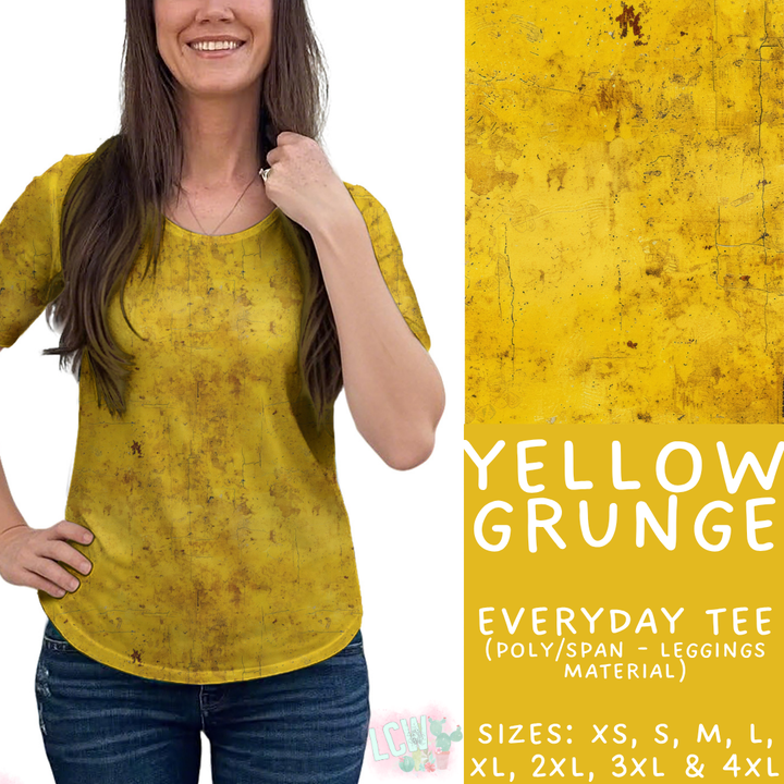 Batch #441 - Color Grunge - Closes 11/3 - ETA mid Dec - Yellow Grunge Everyday Tee