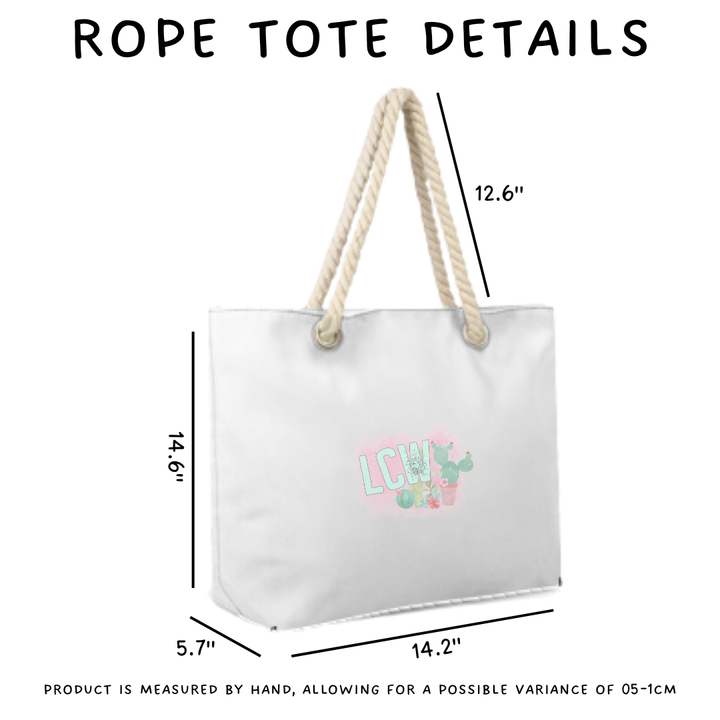 Batch #447 - The Rope Tote - Closes 11/13 - ETA late Dec - Icy Flower Rope Tote