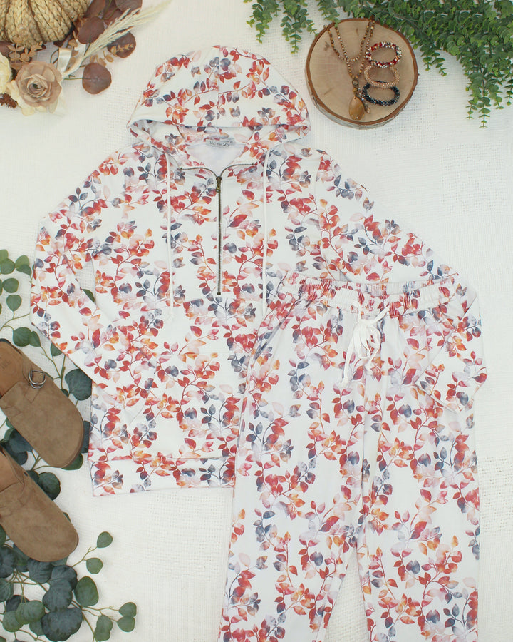 IN STOCK HalfZip Hoodie - Autumn Watercolor