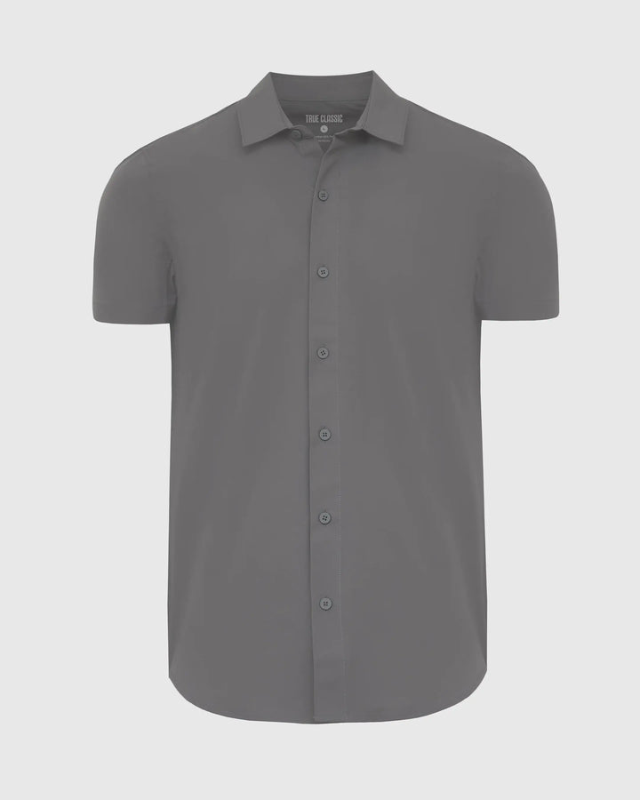 Short Sleeve Button Up Shirt | Commuter | Carbon