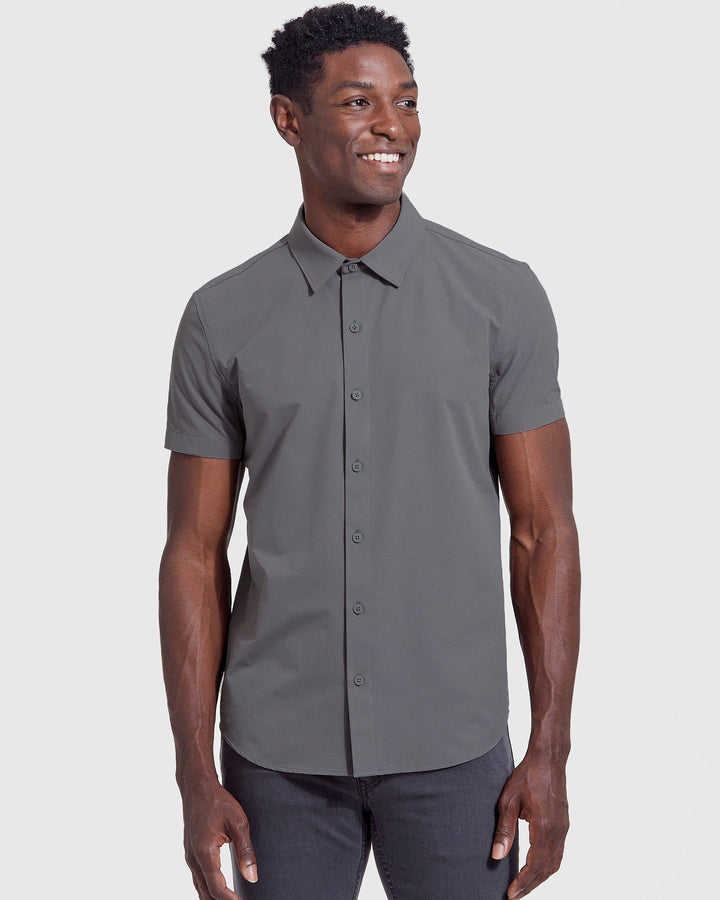 Short Sleeve Button Up Shirt | Commuter | Carbon