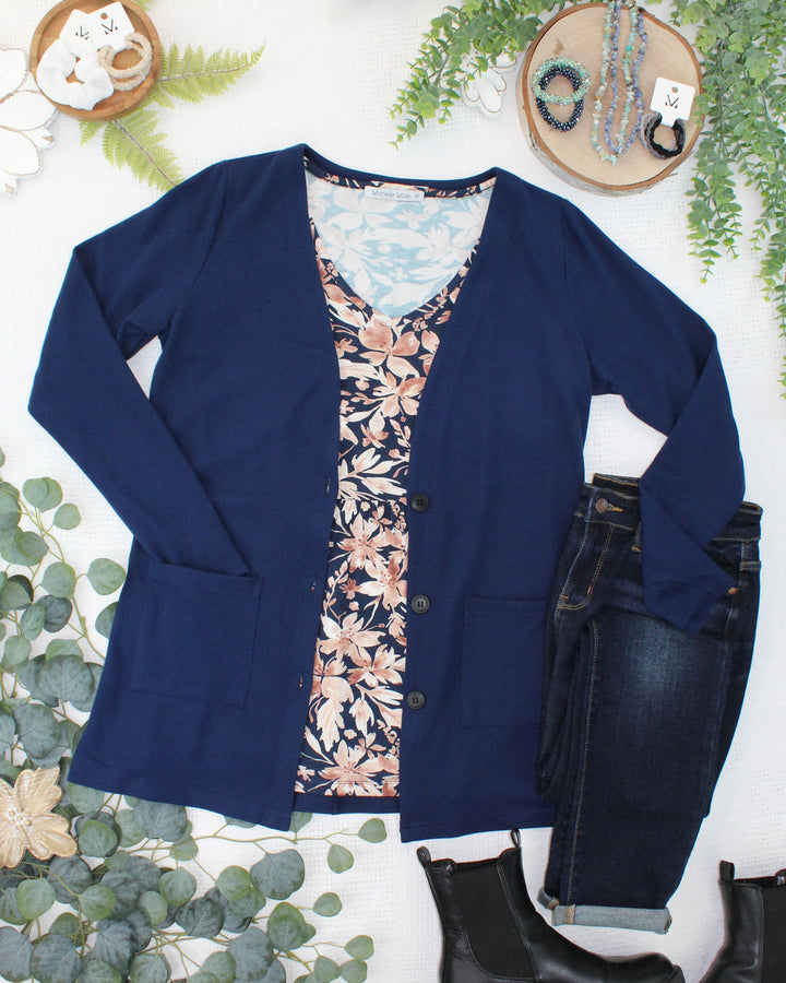 IN STOCK Cori Cardigan - Navy