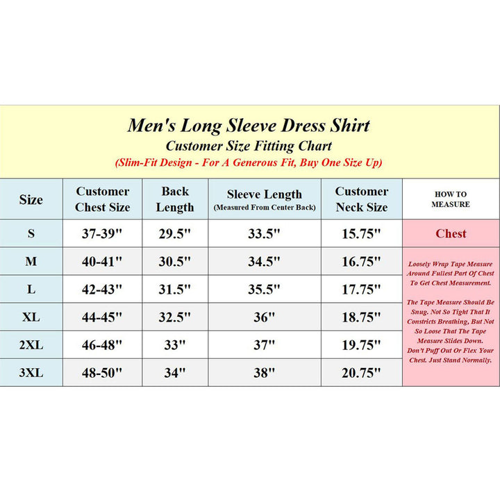 Galaxy By Harvic Men's Long Sleeve Classic Dress Shirts