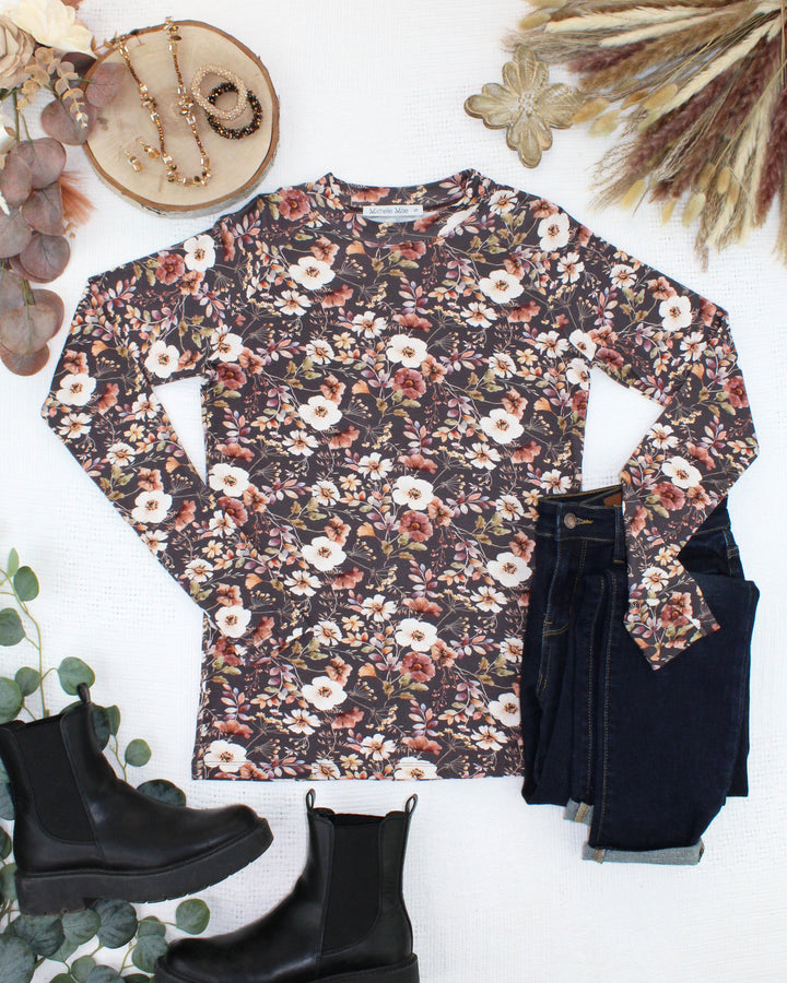 IN STOCK Blair Long Sleeve Top - Blushwood Floral