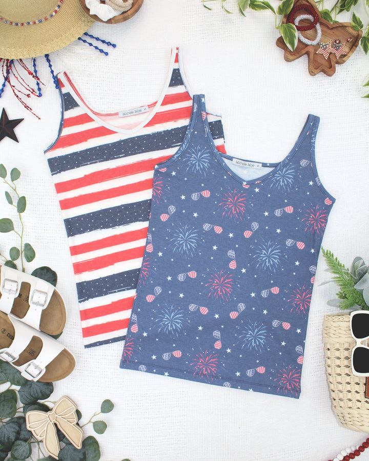 IN STOCK Kennedy Tank - Aviators and Fireworks FINAL SALE
