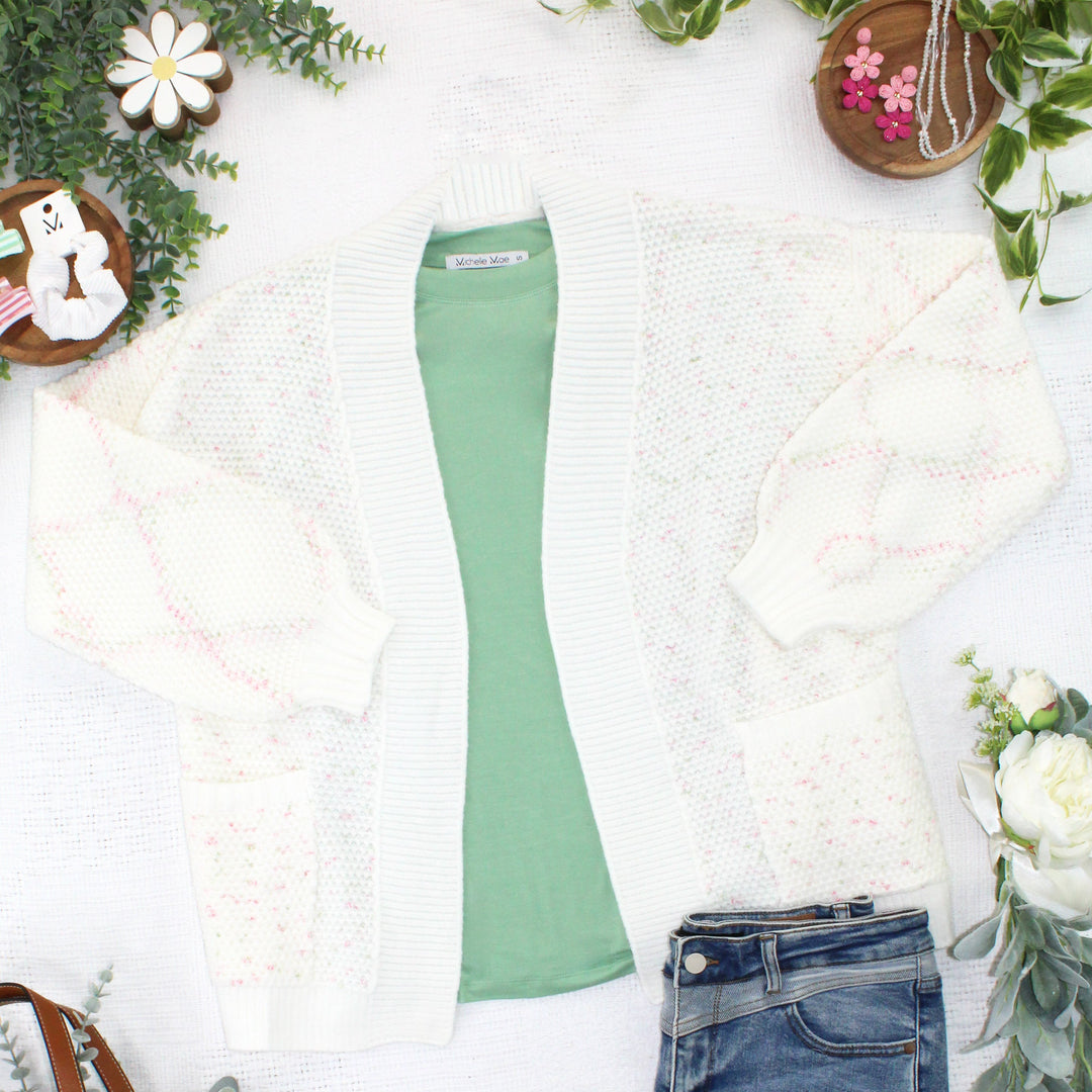 IN STOCK Kinsley Cardigan - Pink and Green Mix FINAL SALE