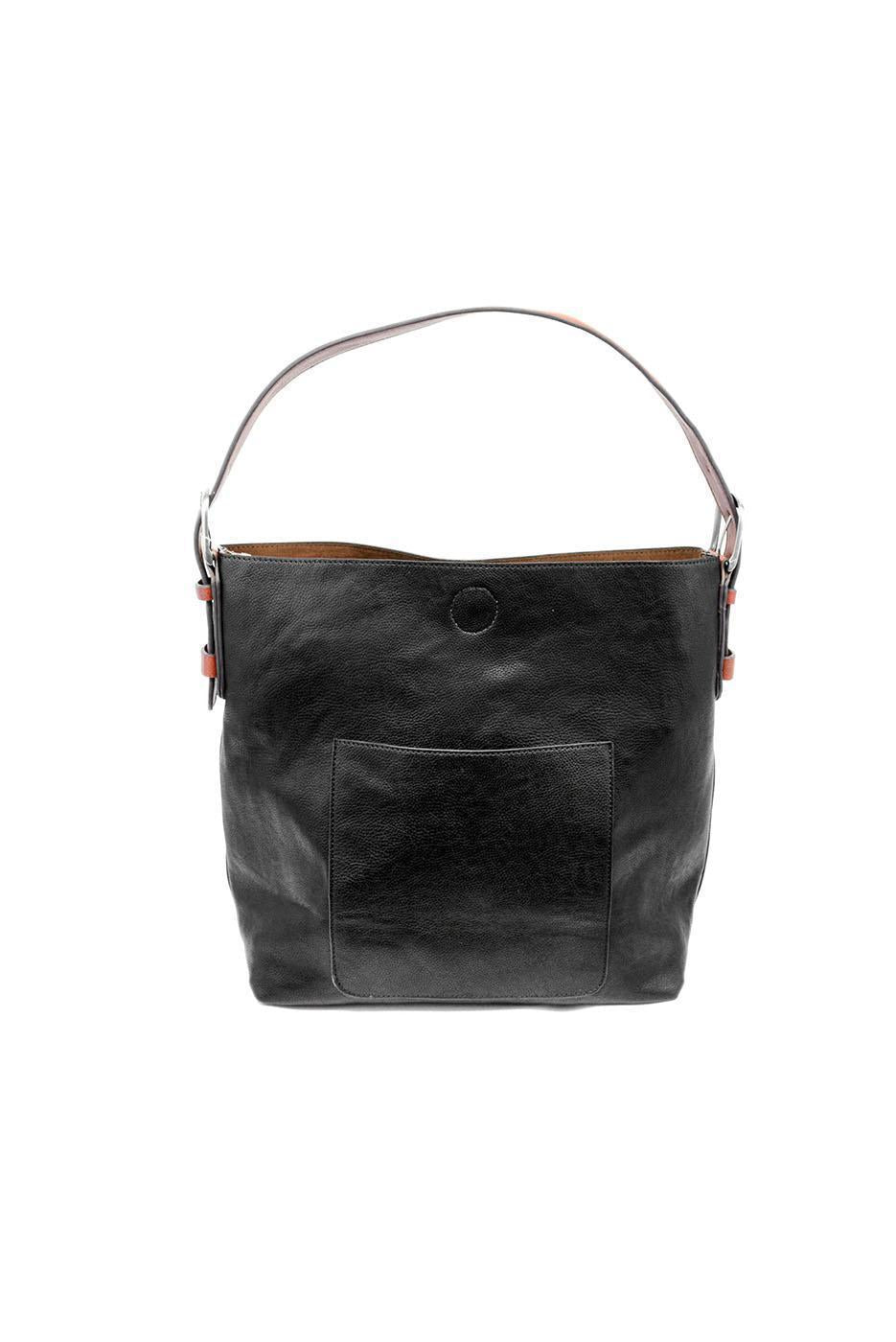 Hobo Handbag - Black / Cedar Handle