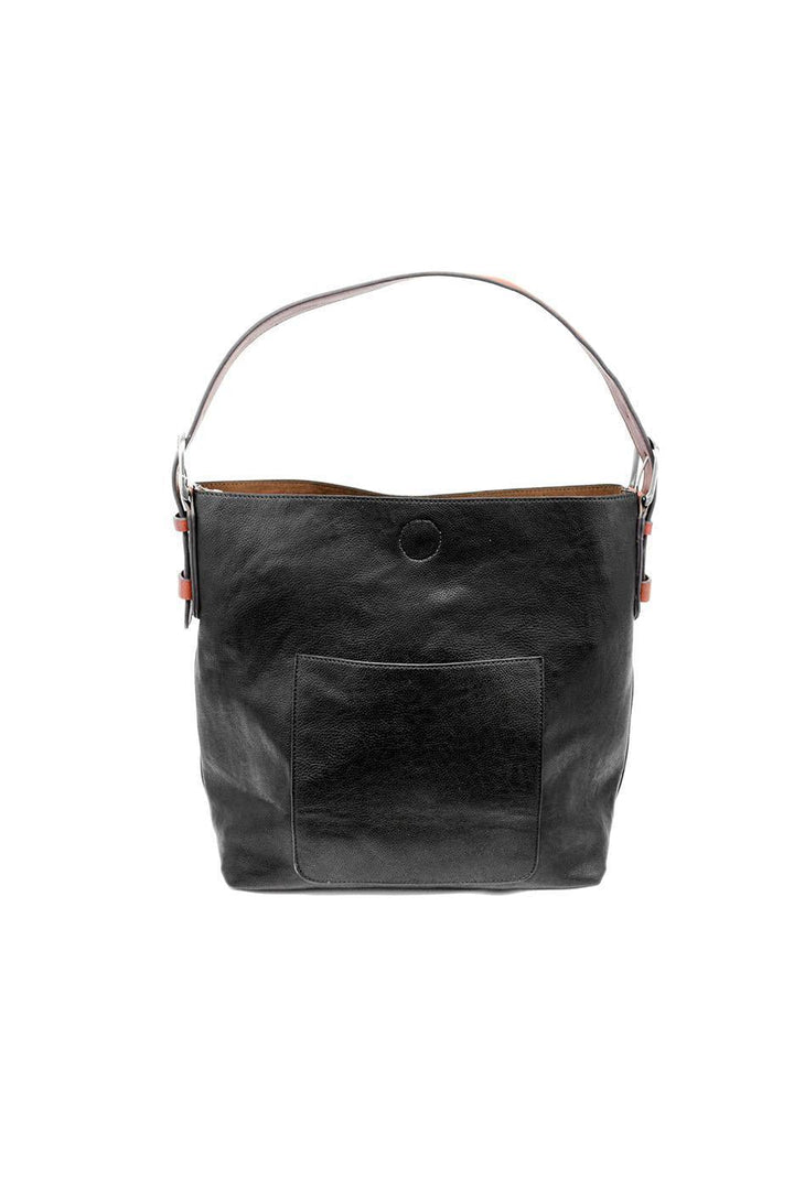 Hobo Handbag - Black / Cedar Handle