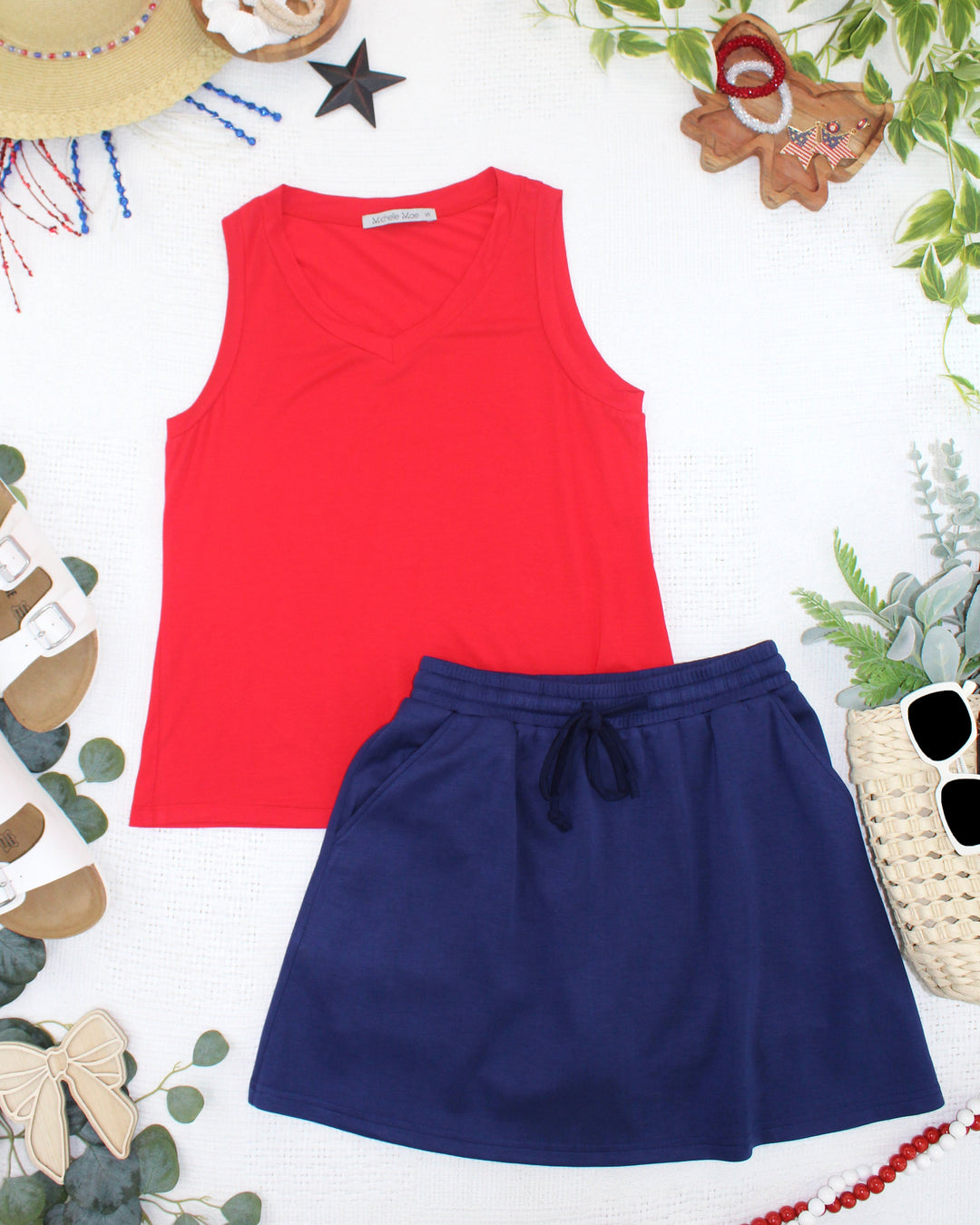 IN STOCK Noelle Tank - Red