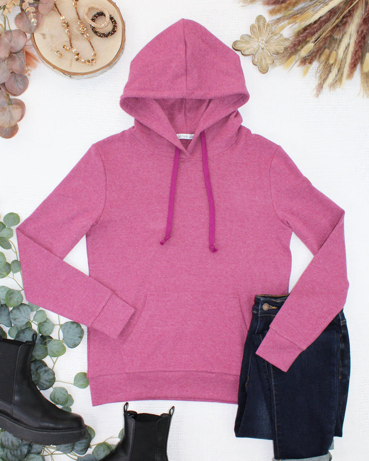 IN STOCK Hailey Hoodie - Raspberry