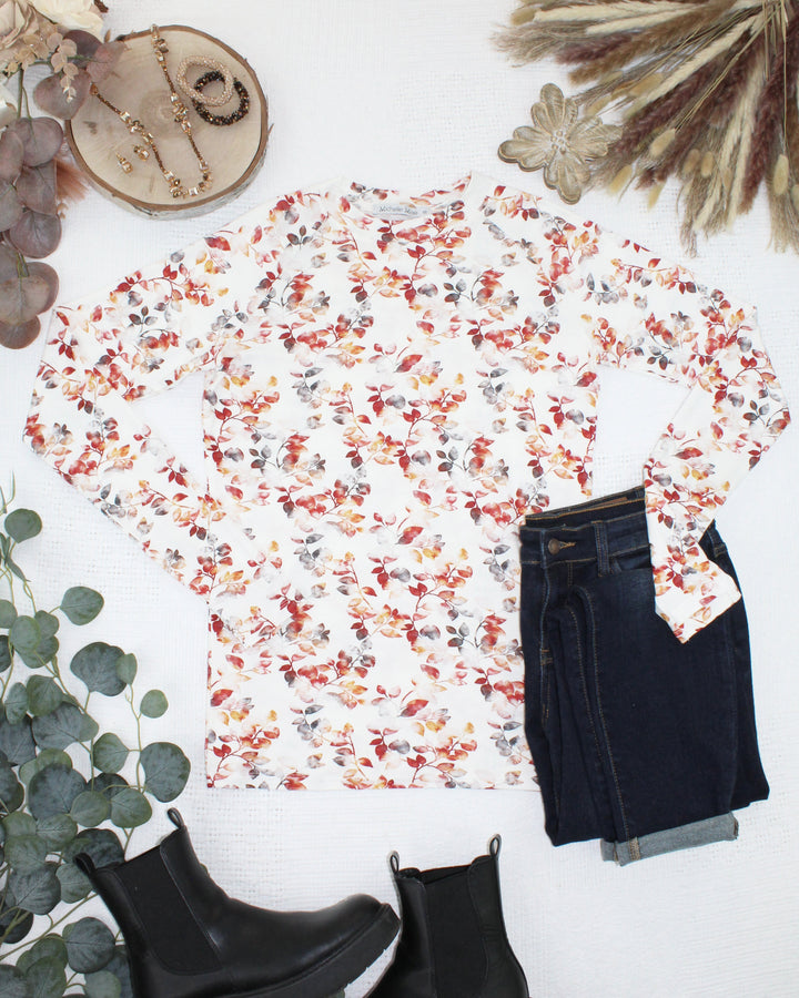 IN STOCK Blair Long Sleeve Top - Autumn Watercolor
