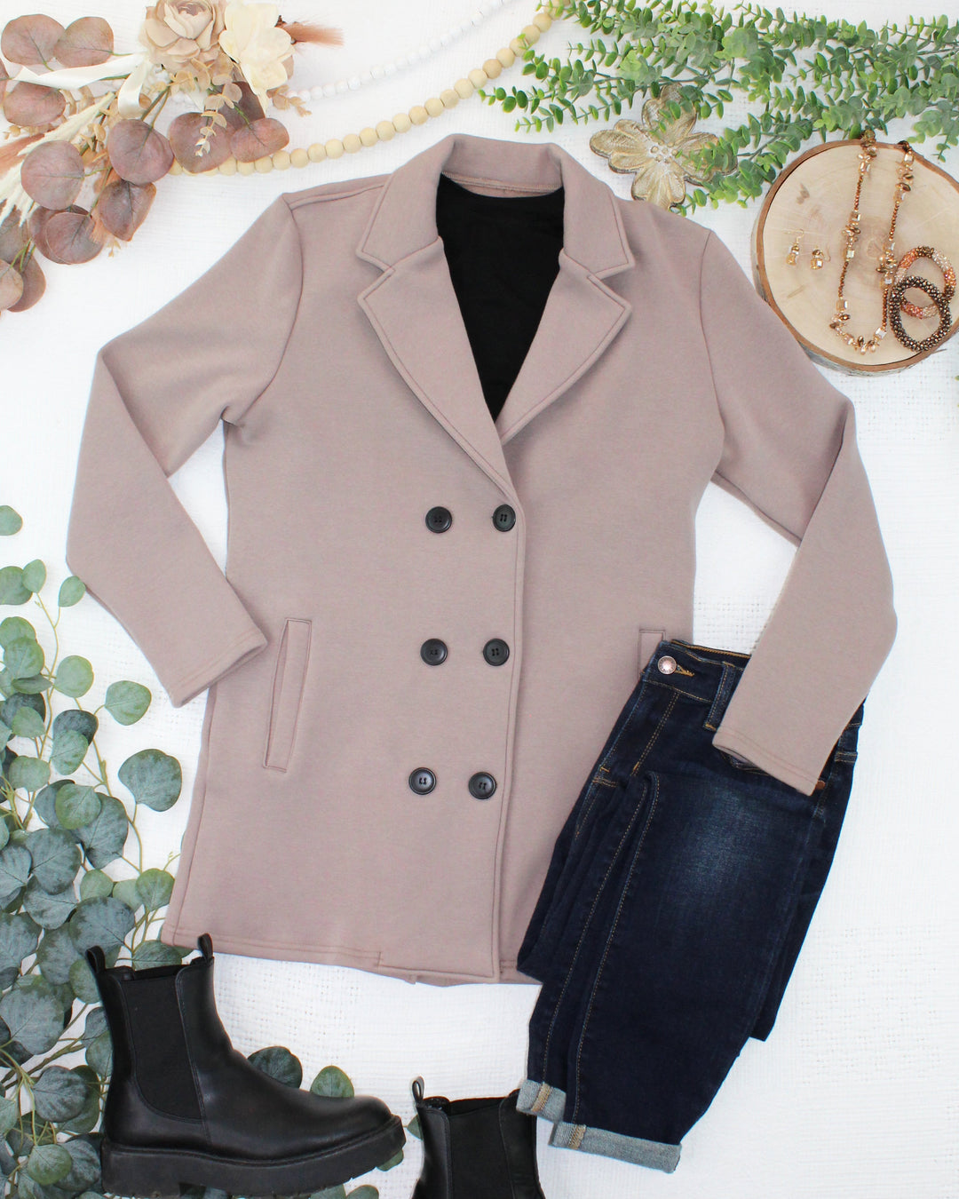 IN STOCK Scarlett Sweater Jacket - Mocha