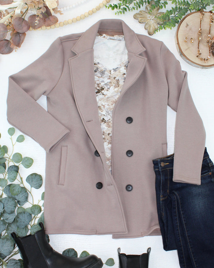 IN STOCK Scarlett Sweater Jacket - Mocha