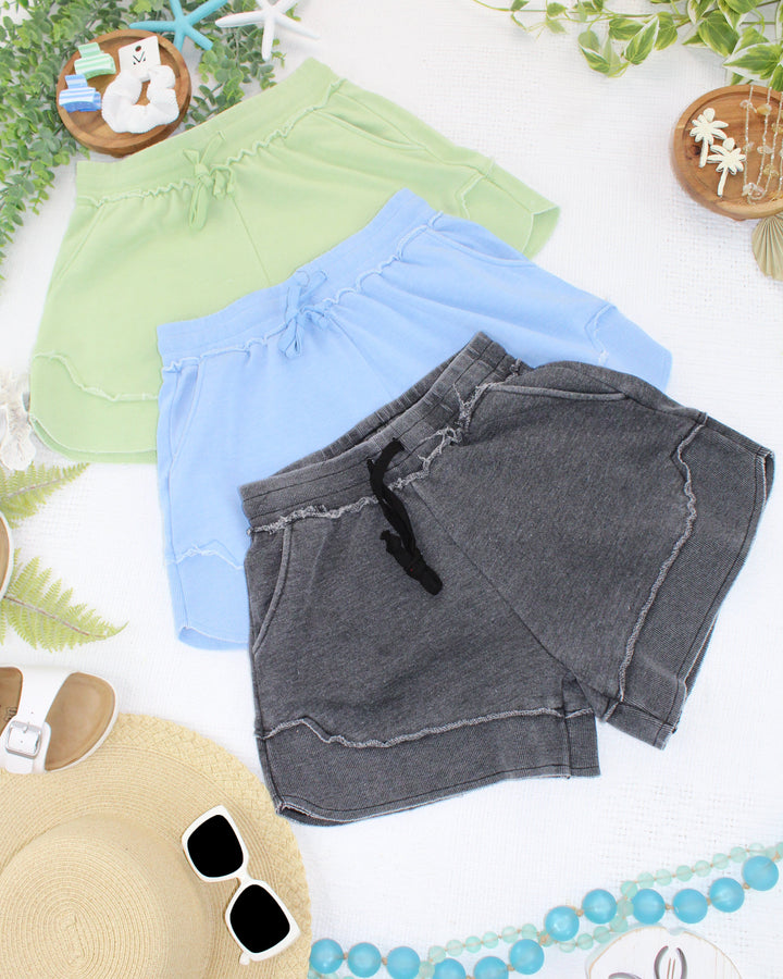 IN STOCK French Terry Stevie Shorts - Black FINAL SALE