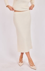 Cosette Rib Knit Midi Skirt