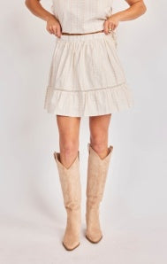 Heartland Lace Trim Mini Skirt