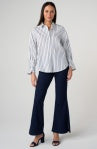 Adj Sleeve Woven Button Top