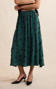 Centerpiece Polka Dot Midi Skirt