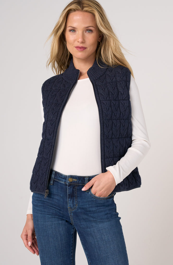 Quilted Reversible Sweater Vest